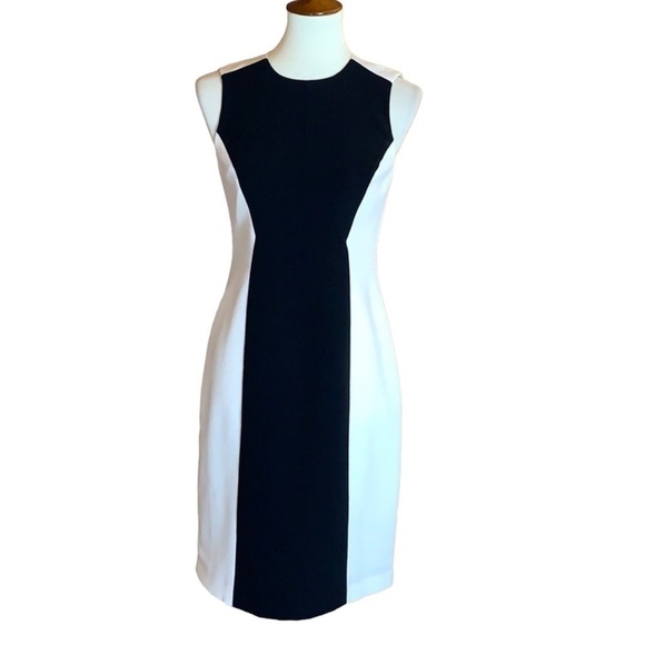 W by Worth off white and black colorblock sleeveless dress Size 0 - Picture 1 of 12